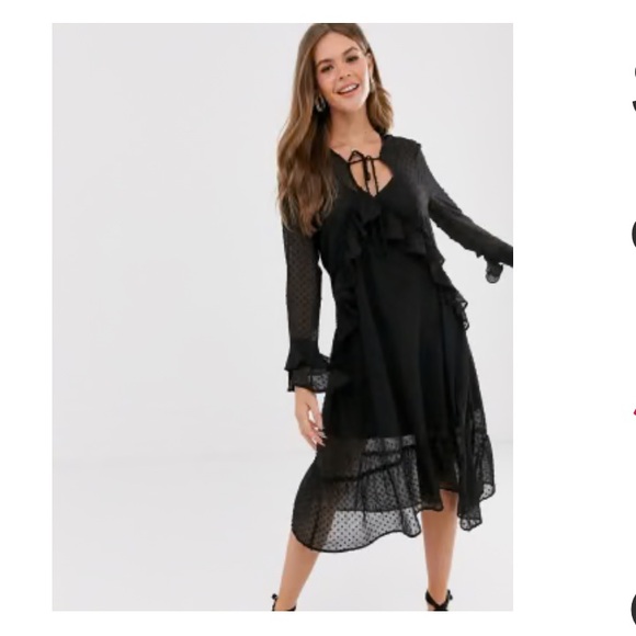 Black Ruffled Dress - Picture 5 of 5